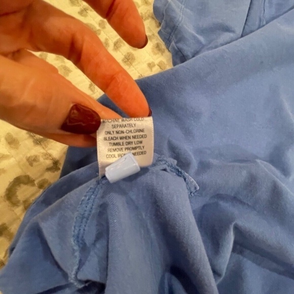 Merona Mens 100%‎ Cotton Tailored Fit Blue Polo Shirt Size M - Picture 5 of 5